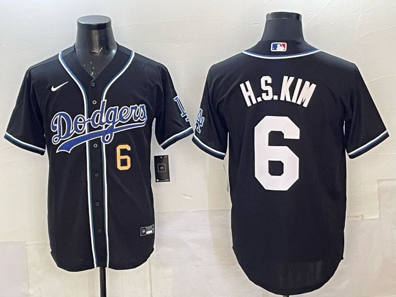 Men 2025 Los Angeles Dodgers #6 H.S.Kim black Nike MLB Jersey style 066